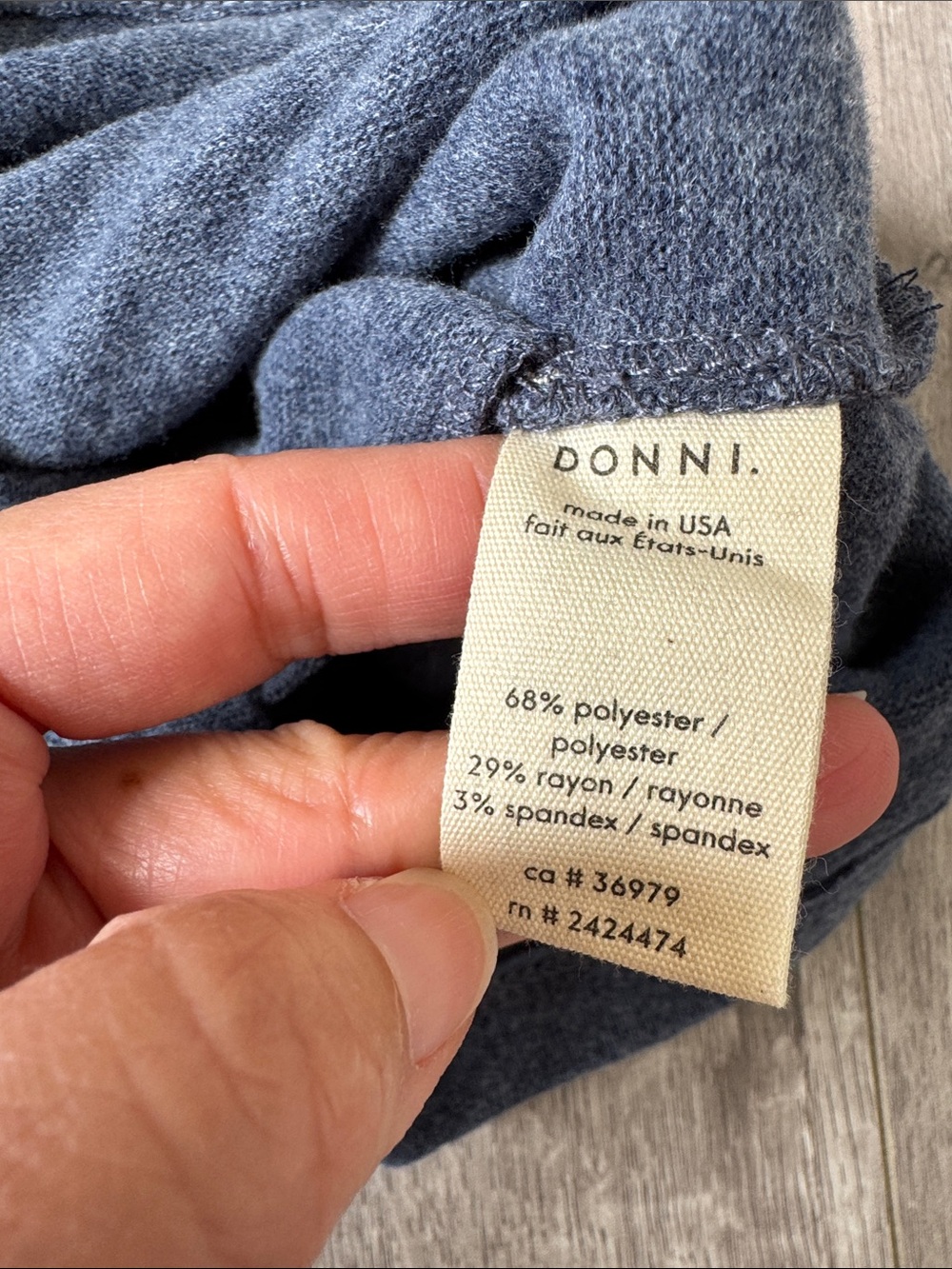 DONNI. Sweater Henley Super Soft Lounge Knit Shorts XS Blue NEW - Picture 6 of 6